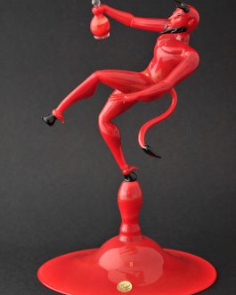 RED DEVIL WITH WINE BOTTLE